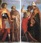Andrea del Sarto SS.Michael the Archangel and John Gualbert SS.John the Baptist and Bernardo degli berti oil painting artist